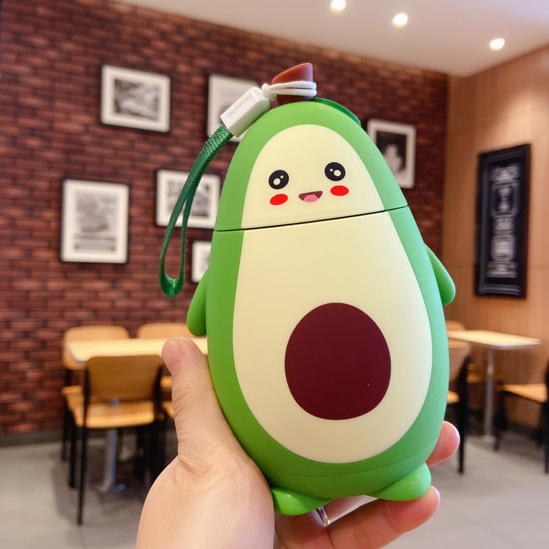 Cute Cartoon Avocado Glass Double Layer - Kawaiioo