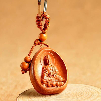 Eight Patron Saint Keychains - Natal Buddha Mahogany Design - Kawaiioo