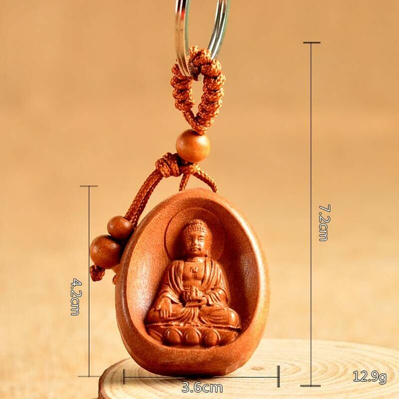 Eight Patron Saint Keychains - Natal Buddha Mahogany Design - Kawaiioo