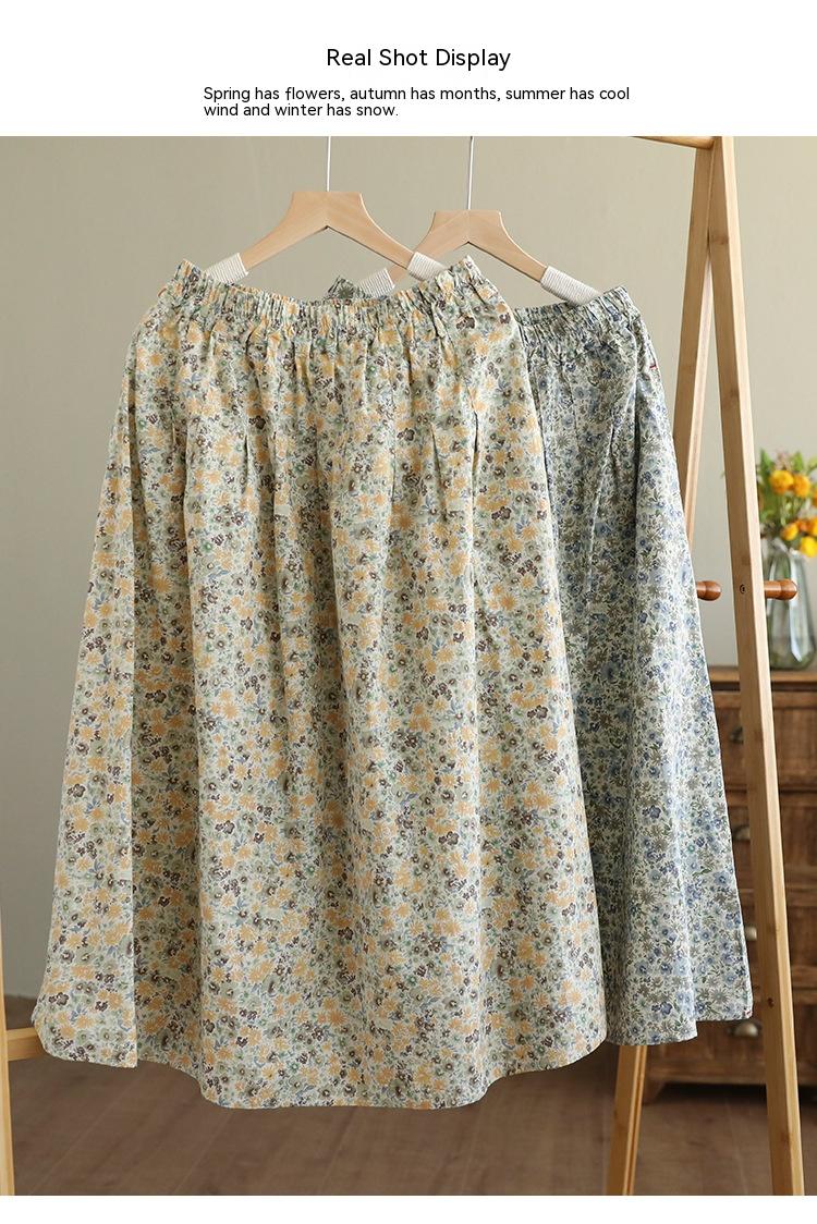 Floral Washed Cotton Skirt - Beautiful Printed Design for Sweet Neighbors