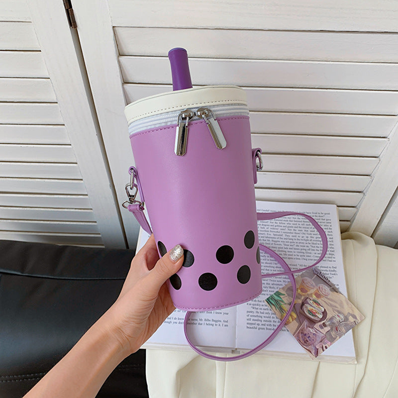 Milk Tea Personalized Small Bag - Cute Messenger & Phone Bag - Kawaiioo