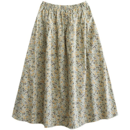 Floral Washed Cotton Skirt - Beautiful Printed Design for Sweet Neighbors