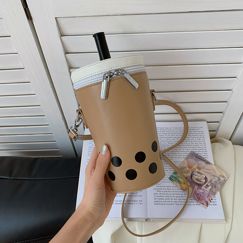 Milk Tea Personalized Small Bag - Cute Messenger & Phone Bag - Kawaiioo