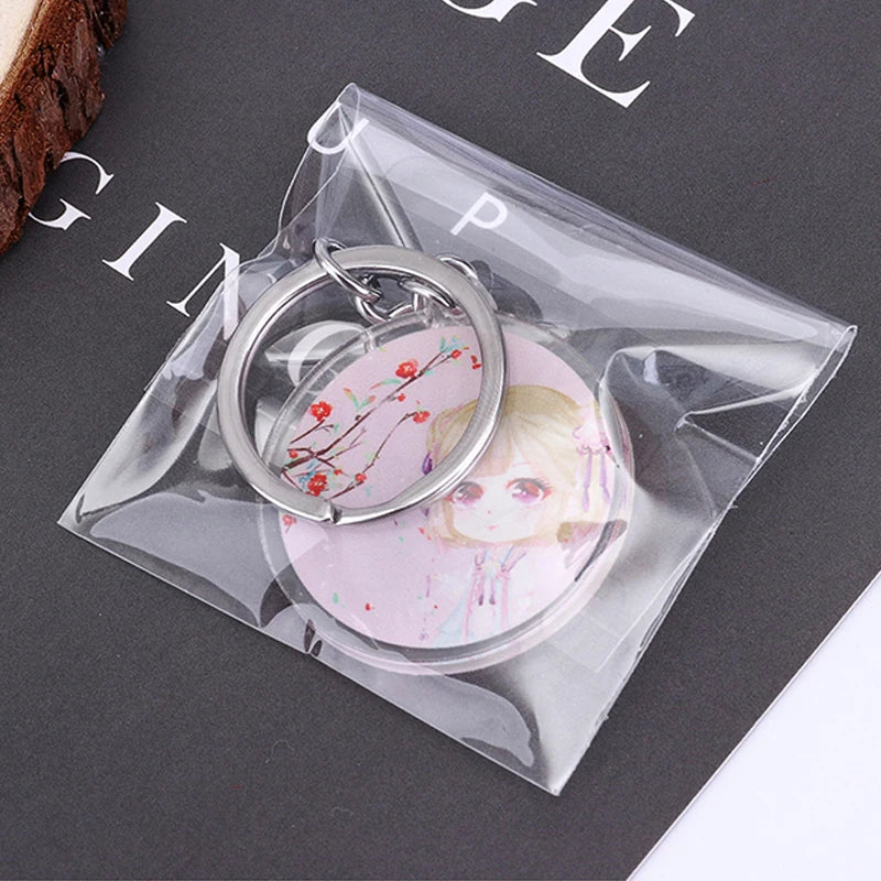 Fashion Anime Custom Keychains Cartoon Clear Acrylic Key Chain Photo Customized Hologram Plastic Personalized Charms Keyring - Kawaiioo