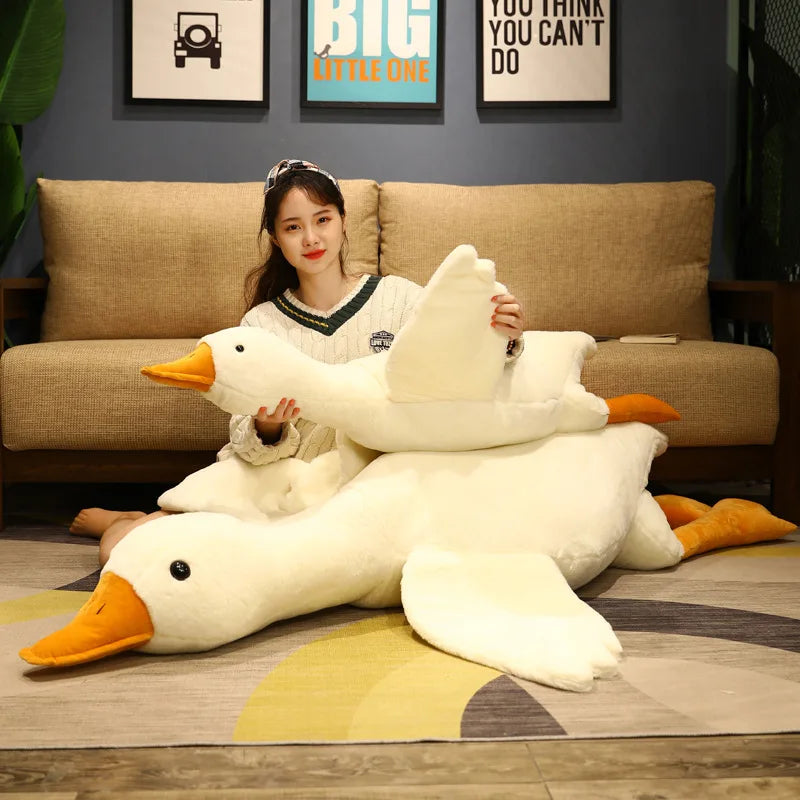 Giant Fluffy Duck Plush Toys - Cute Stuffed Animals & Sleep Pillows