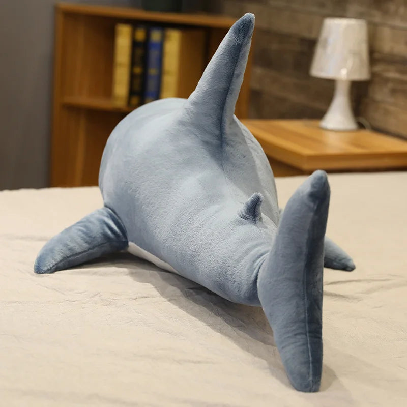 140cm Giant Shark Plush Toy - Stuffed Animal Reading Pillow for Kids