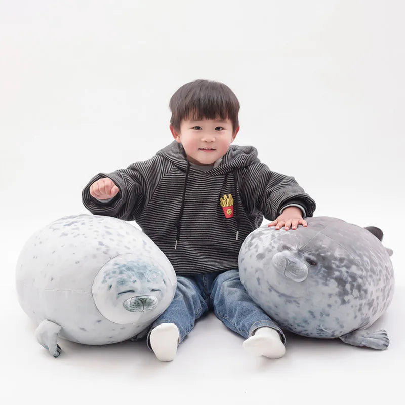 Cute Seal Plush Toy - Lifelike Stuffed Animal Pillow - Kawaiioo