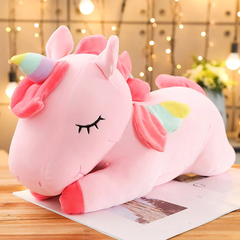 25cm Kawaii Giant Unicorn Plush Toy - Soft Stuffed Horse Doll for Kids - Kawaiioo