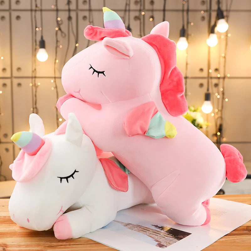 25cm Kawaii Giant Unicorn Plush Toy - Soft Stuffed Horse Doll for Kids - Kawaiioo