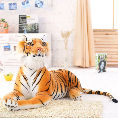 Tiger Plush Pillow Toy - Soft, Lifelike Stuffed Animal for Kids