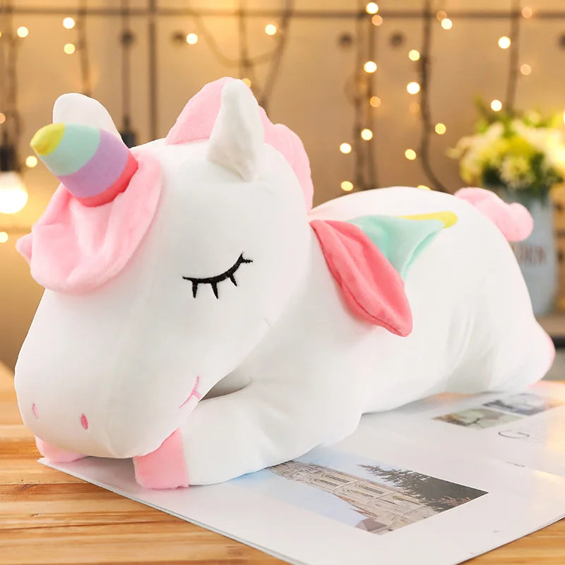 25cm Kawaii Giant Unicorn Plush Toy - Soft Stuffed Horse Doll for Kids - Kawaiioo