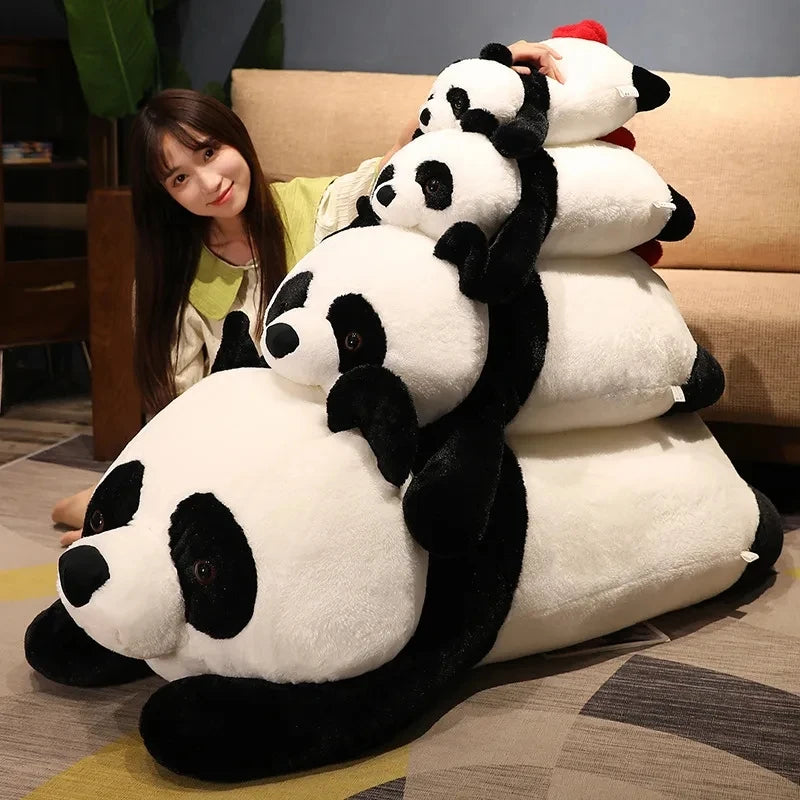 Giant 90cm Kawaii Fat Panda Plush Stuffed Animal - Cute Doll & Pillow - Kawaiioo