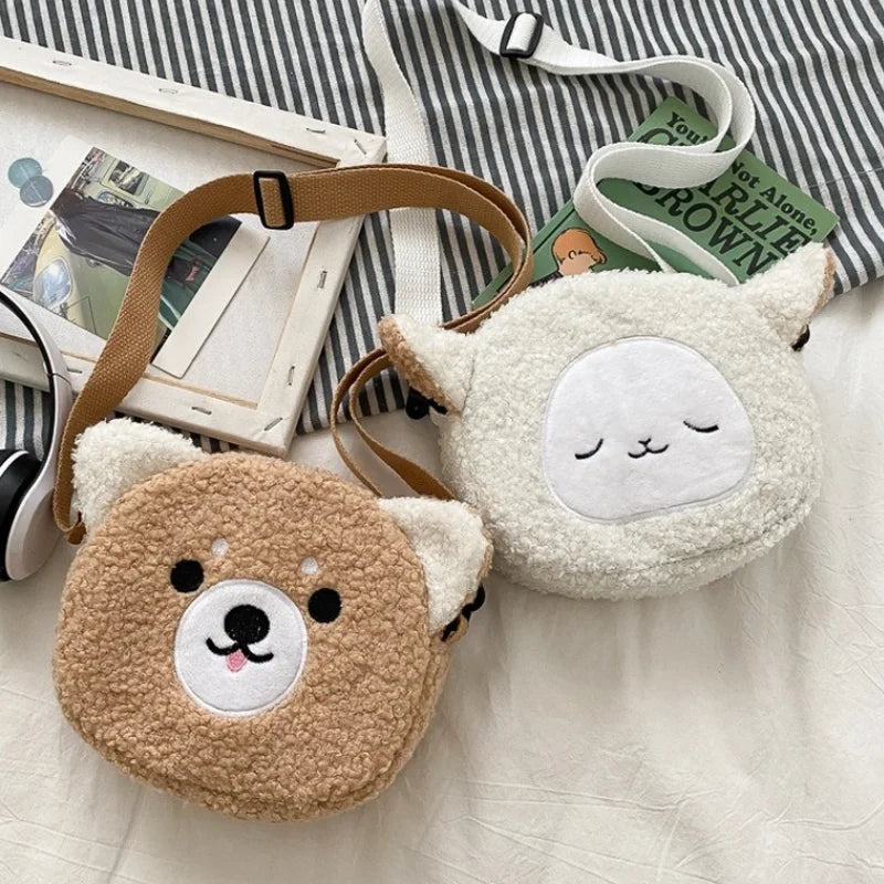 Japanese Style Kawaii Plush Shoulder Bag – Cartoon Crossbody Bag for Women - Kawaiioo