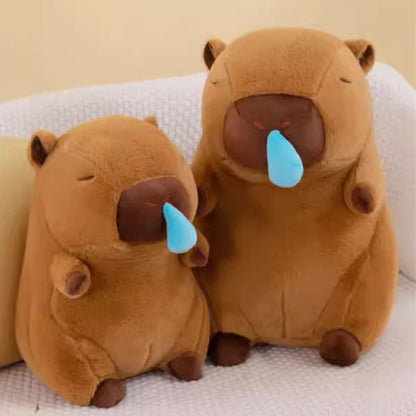 Buy Capibara Giant Plush Doll with Strawberry Hat - Kawaii Capybara Plush Toy