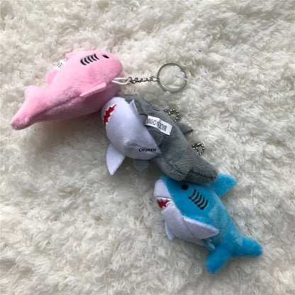 Cute Plush Shark Key Chain - Soft Stuffed Animal in 3 Colors