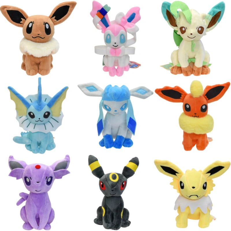 Pokemon Sitting Plush Toys - Umbreon, Eevee, Sylveon & More - Kawaiioo