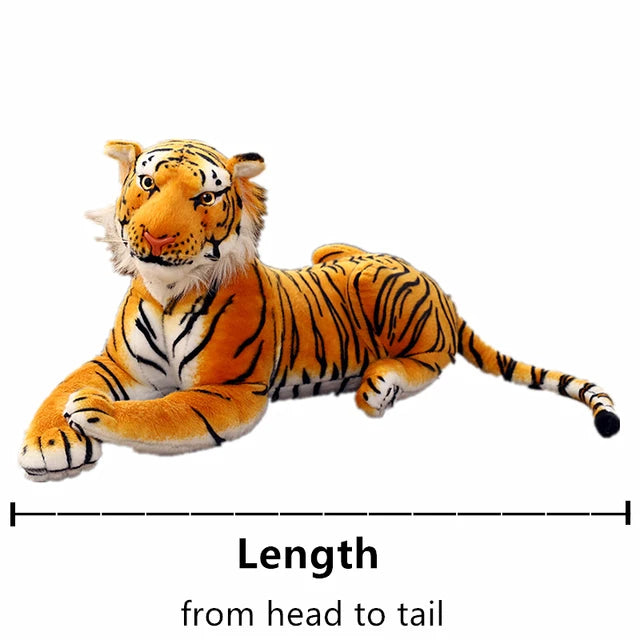 Tiger Plush Pillow Toy - Soft, Lifelike Stuffed Animal for Kids