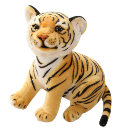 23cm Baby Tiger Plush Toy - Soft Stuffed Wild Animal Pillow for Kids