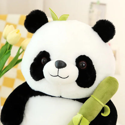 Kawaii Bamboo Panda Plush Doll - Soft Stuffed Toy for Kids & Gifts