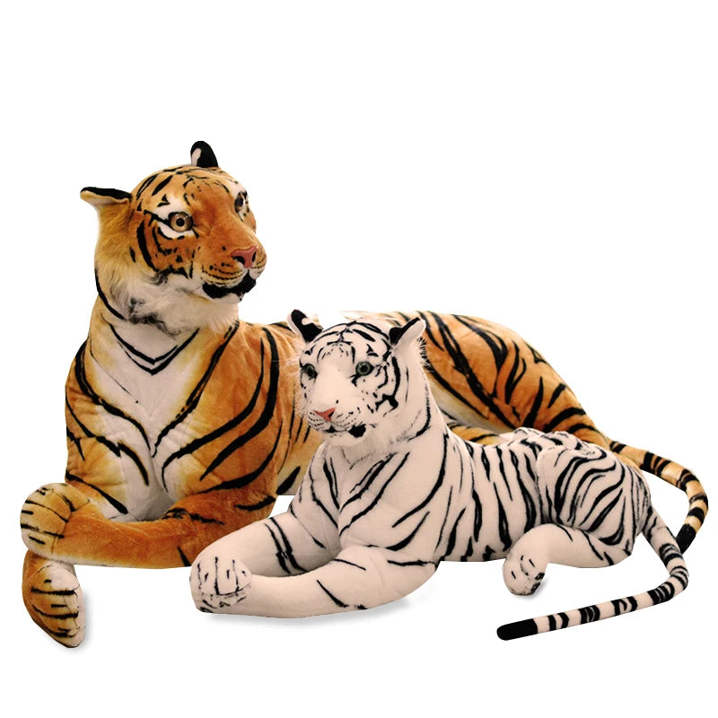 Tiger Plush Pillow Toy - Soft, Lifelike Stuffed Animal for Kids