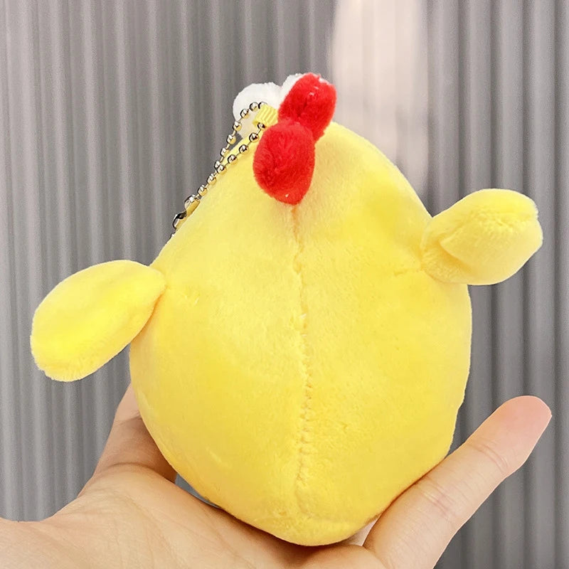 Cartoon Dundun Chicken Plush Stuffed Animal Key Chain Pendant - Kawaiioo