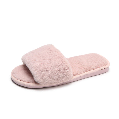 Woolly Cotton Slippers - Non-Slip Plush for Autumn & Winter