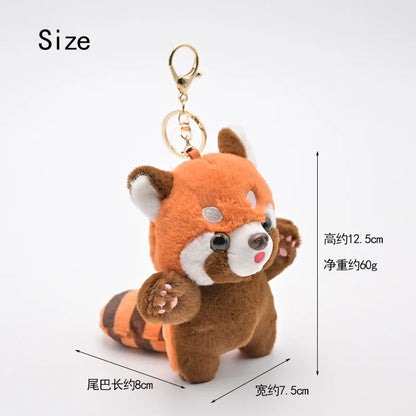 Red Panda Plush Toy Pendant - Keychain Doll, Cute Raccoon Accessory