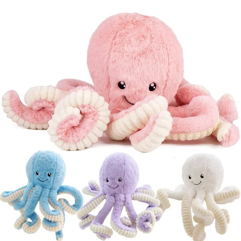 18cm Cute Plush Octopus & Whale Dolls - Stuffed Sea Animal Toys - Kawaiioo