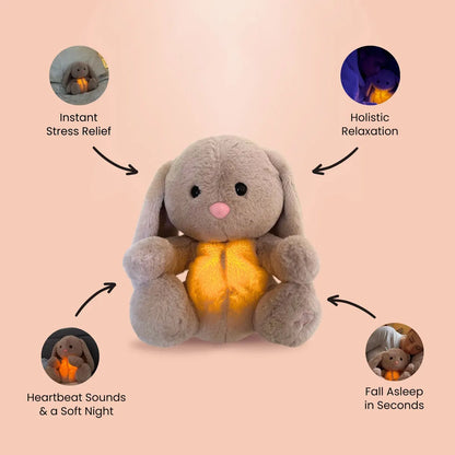 Breathing Bunny Plush Doll - Comforter with Music for Baby's Sleep