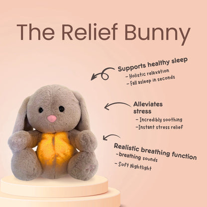 Breathing Bunny Plush Doll - Comforter with Music for Baby's Sleep