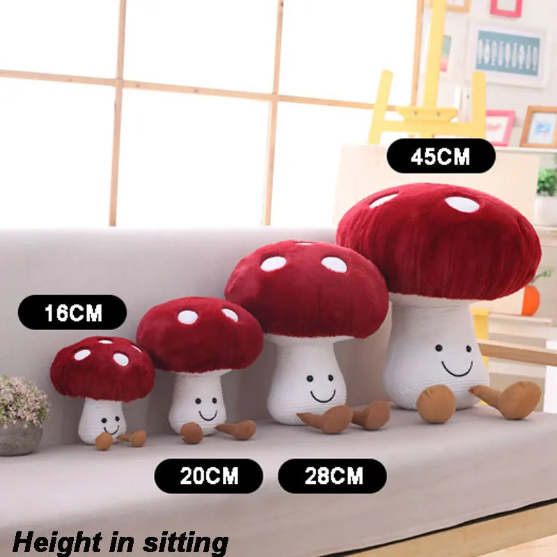 Mushroom Plush Pillow - Soft Stuffed Toy & Office Decor - Kawaiioo