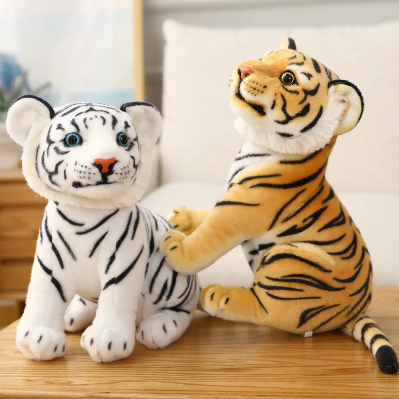 23cm Baby Tiger Plush Toy - Soft Wild Animal Doll for Kids - Kawaiioo