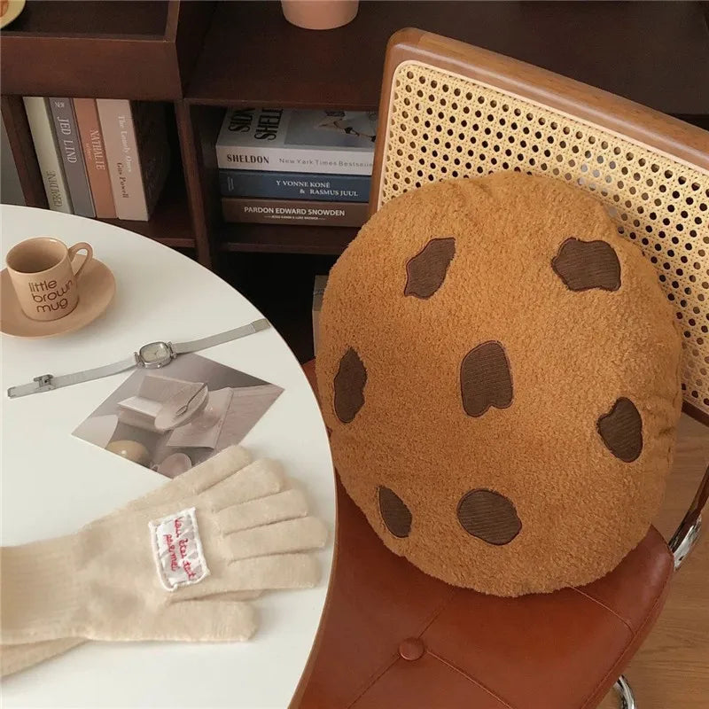 Ins Cookies Pillow - Cozy Plush Cookie Cushion for Sofa & Bedside