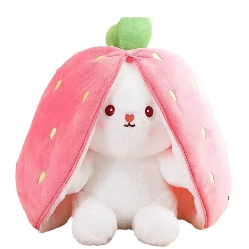 Fruit Bunny Plush Toy - Cute Carrot & Strawberry Rabbit Plush for Kids - Kawaiioo