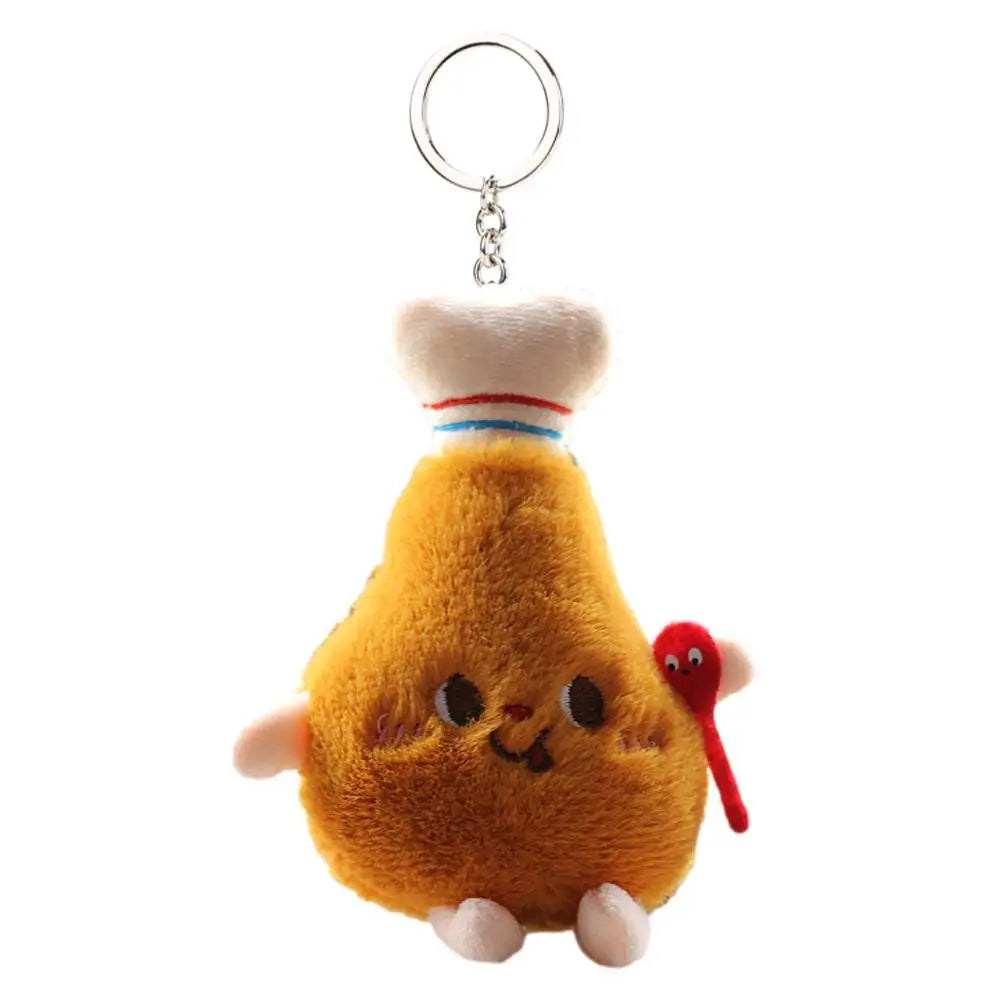 Kawaii Food Plush Keychain - Hamburger, Hot Dog & French Fries Doll