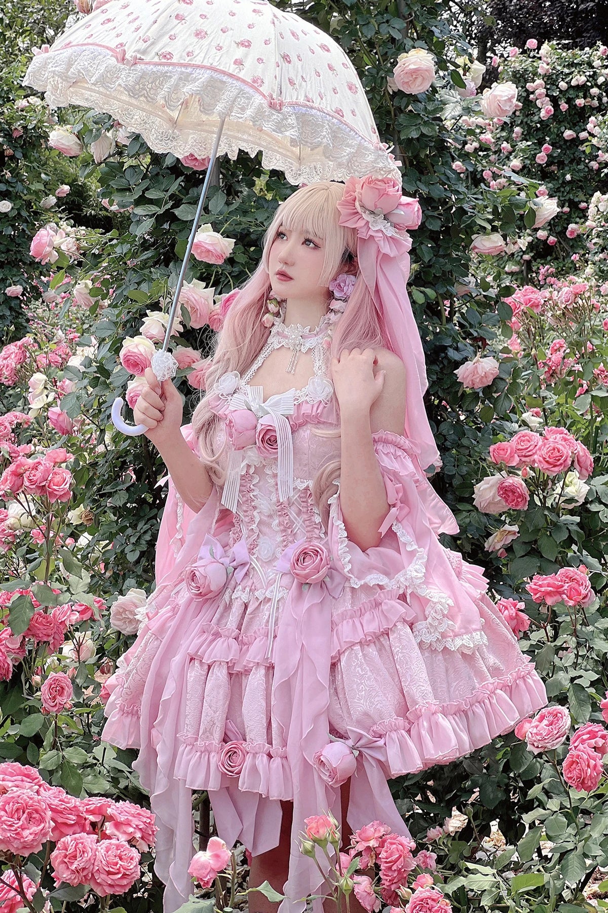 New Original Japanese Harajuku Pink Dress - Kawaii Lolita JSK