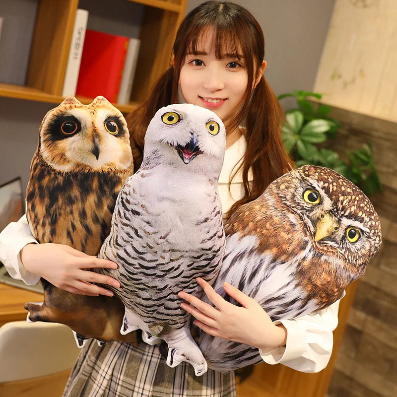 50CM Simulation Plush Owl Pillows Plush toys Soft Stuffed Animals Shell Unstuffed Bird Skins Sofa Decor Cartoon Toy