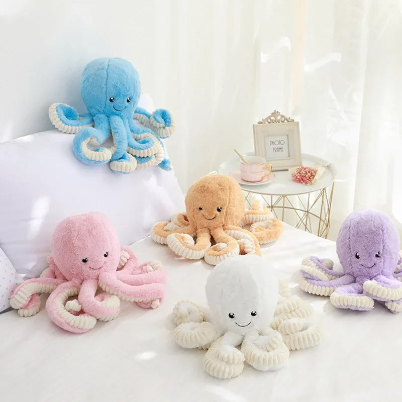 18cm Cute Plush Octopus & Whale Dolls - Stuffed Sea Animal Toys - Kawaiioo