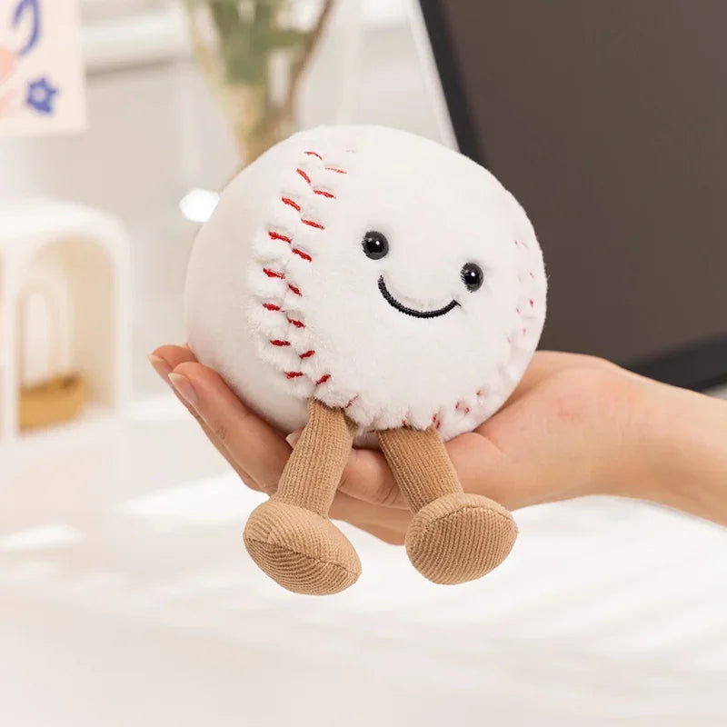 Cute Sports Plush Toys - Basketball, Football, Tennis & More Soft Stuffed Balls