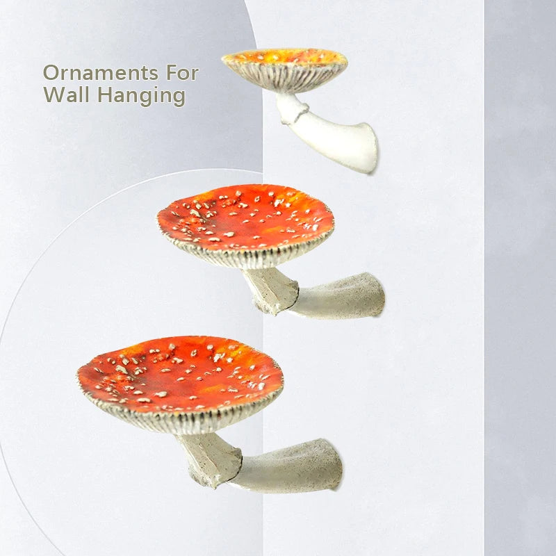 Mushroom Hanging Ornaments - Decorative Resin Home Decor