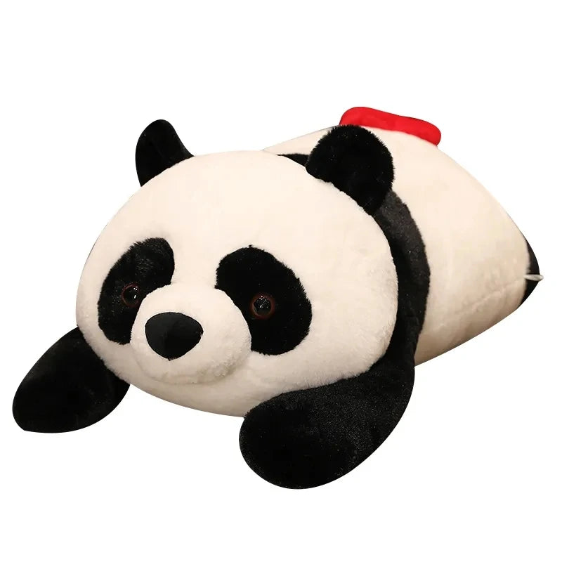 Giant 90cm Kawaii Fat Panda Plush Stuffed Animal - Cute Doll & Pillow - Kawaiioo