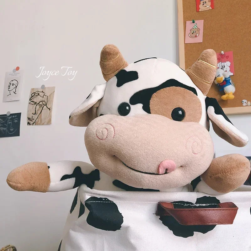 Cute Cow Plush Toy - Rag Doll & Pillow for Girlfriend or Kids - Kawaiioo