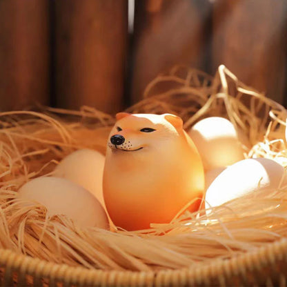 Shiba Inu Egg Shape PVC Desk Decor - Fun Home & Office Gift