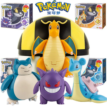 Pokemon Pokeball Figures Toys - Pikachu, Gengar, Dragonite & More - Kawaiioo