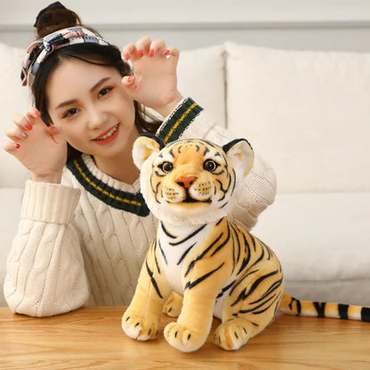 23cm Baby Tiger Plush Toy - Soft Wild Animal Doll for Kids - Kawaiioo