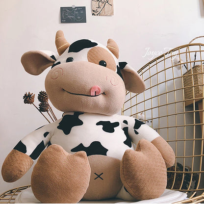 Cute Milk Cow Plush Toy - Stuffed Animal for Kids & Home Decor - Kawaiioo