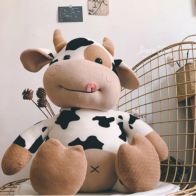 Milk Cow Plush Toy - Cute Stuffed Doll for Kids' Birthday Gift