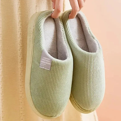 Plush Anti-Slip Home Thick Slippers - Warm Winter Comfort