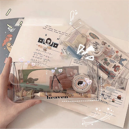 Ins Transparent Pencil Case - Kawaii Makeup & Stationery Holder