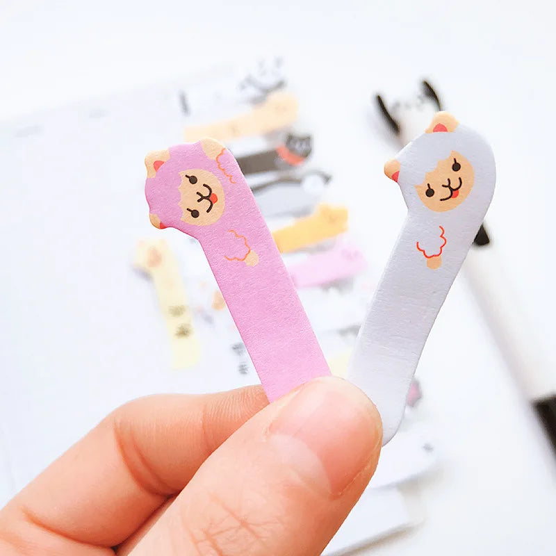 Kawaii Sticky Memo Pad - Cartoon Animals Bookmark for Kids